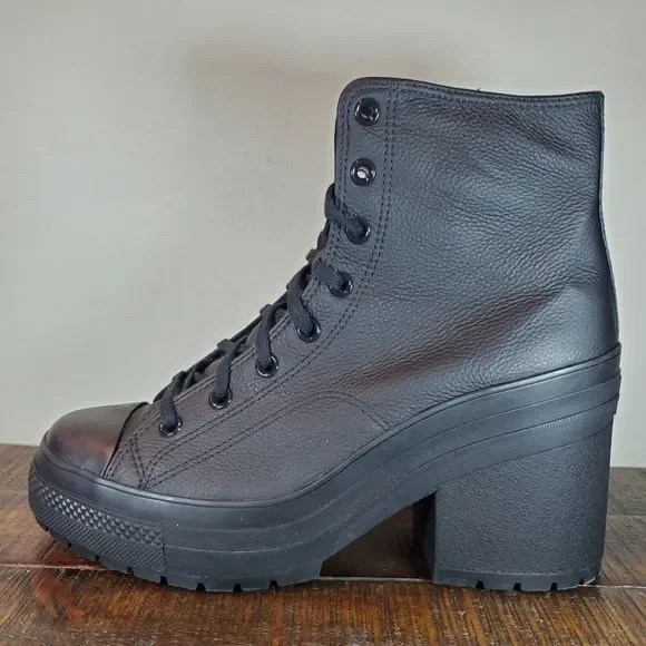 Converse Chuck 70 De Luxe Mens Size 11 Heeled Shoes Leather Black A06145C - Picture 7 of 11